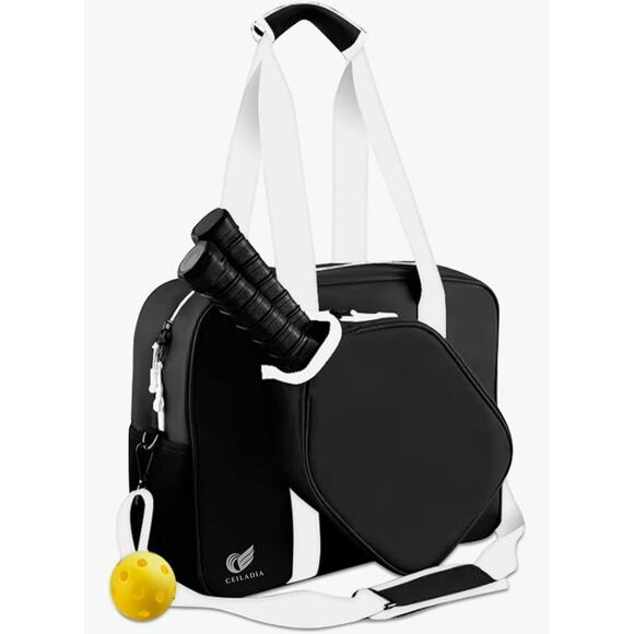 PINK Pickelball Bag Tote Set With Paddle Bag Water Resistant Large Capacity New - Picture 1 of 9